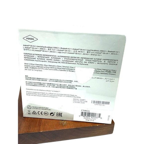 Fossil Women's Watch FTW6024 Smartwatch Aluminum Gray Black Rubber Band 41mm - Picture 5 of 7